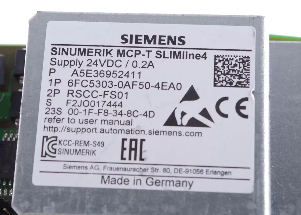 Ｓｉｅｍｅｎｓ　MCP－T  control panel